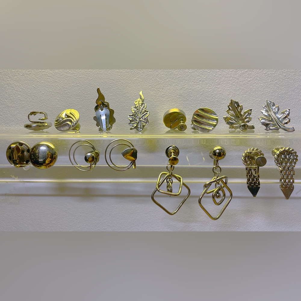 Vintage 80’s - 90’s Silver Tone Earring Set